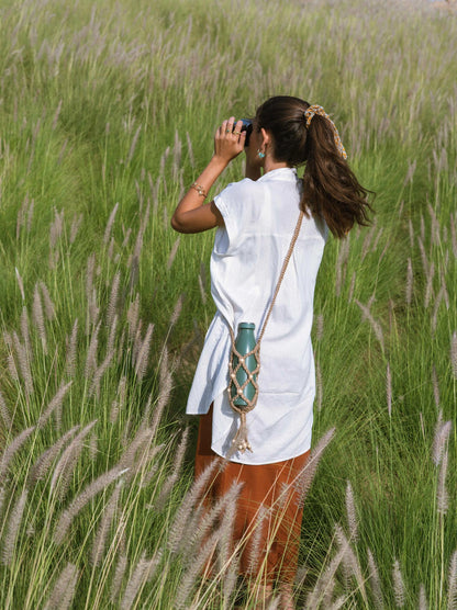 Beaded bottle holder