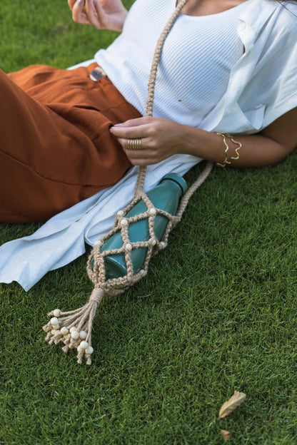 Beaded bottle holder